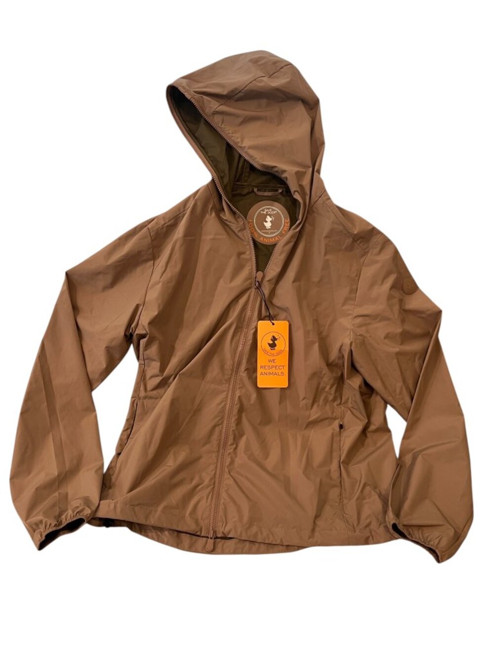 Save The Duck Zeno Mens Water Resistant Jacket Elephant Grey Hooded Full Zip